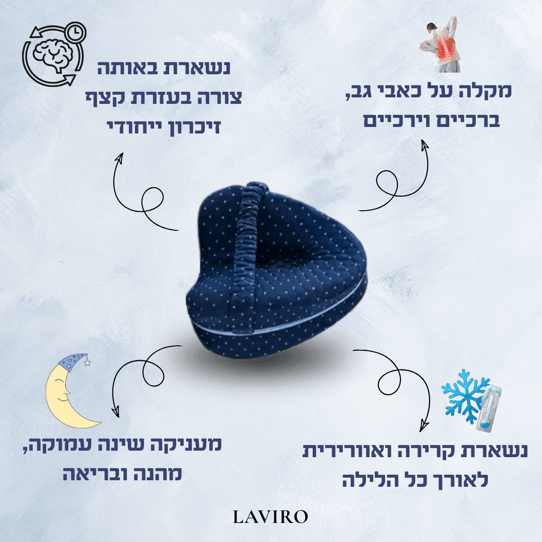 הכרית אורתופדית להפחתת כאבים מבית - LAVIRO